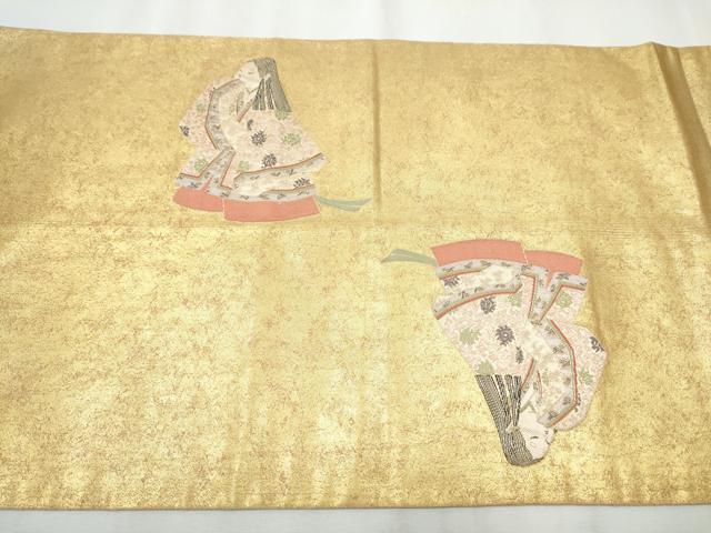 平和屋着物●加賀友禅の巨匠 初代 由水十久 太鼓柄袋帯 うなる兜 本金箔 正絹 逸品 CABA4846hy