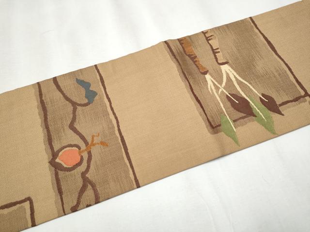 平和屋着物●九寸名古屋帯 成物 正絹 逸品 CABA4856hy
