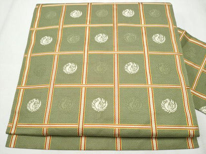 平和屋着物●本場筑前博多織 八寸名古屋帯 吉野間道 正絹 逸品 CABA4902hy