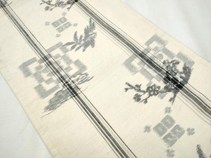 平和屋着物●全通柄袋帯 紬地 松竹梅 正絹 逸品 CABA4910hy