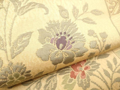 平和屋着物●六通柄袋帯 更紗花間道 正絹 逸品 CABA4919hy