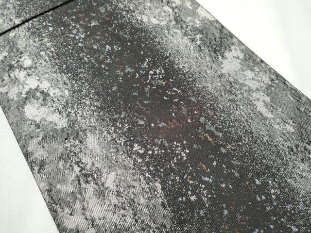 平和屋着物●都喜ヱ門 本場大島紬 六通柄袋帯 多夢 純泥染絹箔 引箔 藤絹織物謹製 証紙付き 正絹 逸品 CABA4934hy