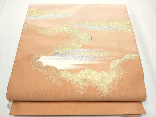 平和屋着物○爪掻き本綴れ 八寸名古屋帯 雲重ね霞文