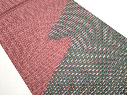 平和屋着物●本場筑前博多織 八寸名古屋帯 流水文 正絹 逸品 CABA5055hy