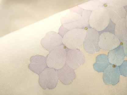 平和屋着物●塩瀬 九寸名古屋帯 手描き 枝花文 金銀彩 正絹 逸品 CABA5060hy