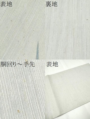 平和屋着物●九寸名古屋帯 ぜんまい紬 型染め 枝花文 正絹 逸品 CABA5072hy
