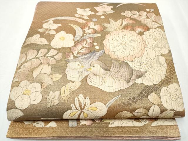 平和屋着物●両面 六通柄袋帯 辻が花 金彩 正絹 逸品 CABA5115hy