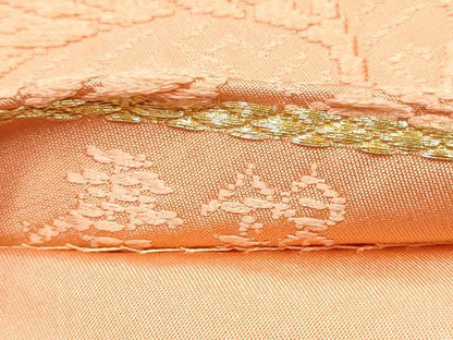 平和屋着物●六通柄袋帯　唐錦　歌桜花丸文　正絹　逸品　CABA5136hy