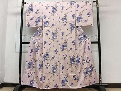 平和屋着物■上質な小紋　舞花文　金彩　やまと誂製　正絹　逸品　CABA5518xi