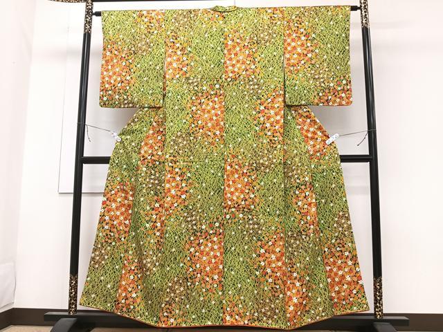 平和屋着物■上質な小紋　花尽し　金彩　正絹　逸品　CABA5520xi