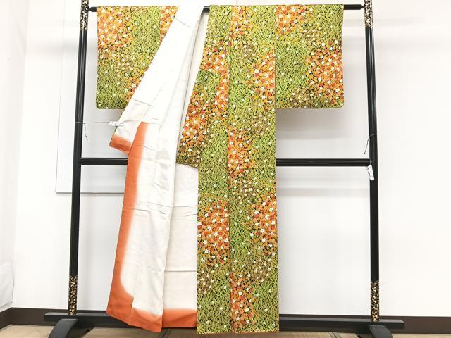 平和屋着物■上質な小紋　花尽し　金彩　正絹　逸品　CABA5520xi
