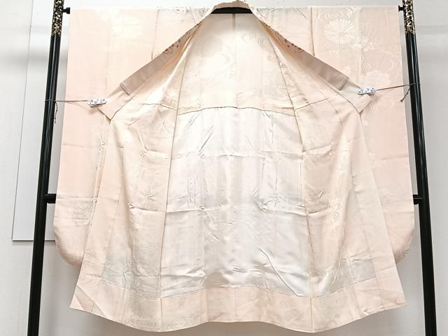 平和屋着物□振袖用長襦袢 無双仕立て 刺繍 吉祥花地紋 暈し染め