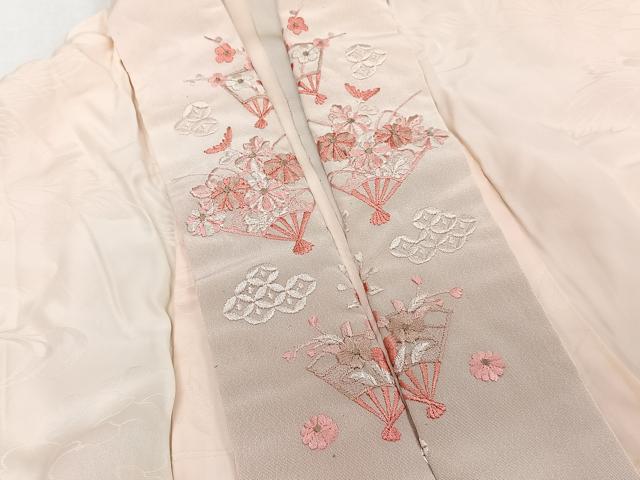 平和屋着物□振袖用長襦袢 無双仕立て 刺繍 吉祥花地紋 暈し染め