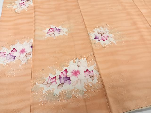 平和屋着物■上質な小紋　ろうけつ染め　舞花文　暈し染め　正絹　逸品　CABA5591xi