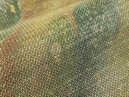 平和屋着物▼六通柄袋帯　霞文　金彩　正絹　逸品　CABA5660ak