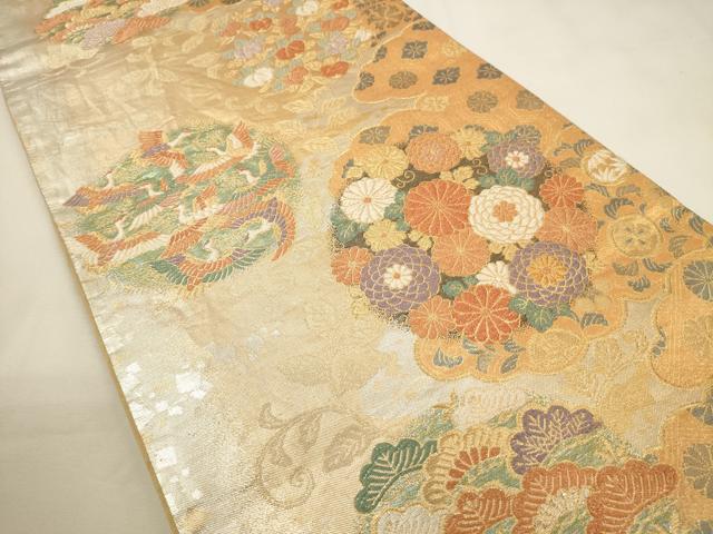平和屋着物▼六通柄袋帯　太子円雅　金糸　引箔　正絹　逸品　CABA5952ak
