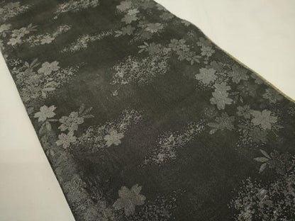 平和屋着物▼六通柄袋帯 流水花文 金銀糸 正絹 逸品 CABA5957ak