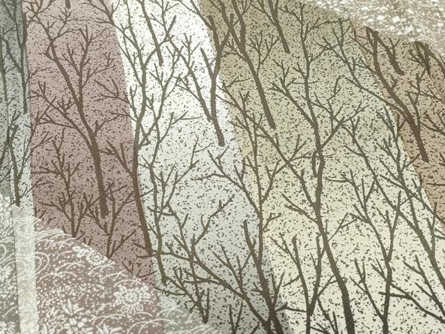 平和屋着物●訪問着 流水草花文 正絹 逸品 CABA6010vf
