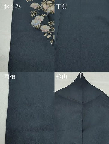平和屋着物●訪問着　雪輪草花文　金彩　正絹　逸品　CABA6011vf