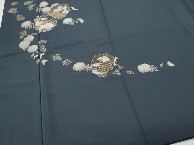平和屋着物●訪問着　雪輪草花文　金彩　正絹　逸品　CABA6011vf