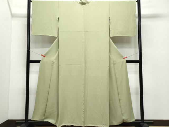 平和屋着物●上質な色無地　利休茶色　正絹　逸品　CABA6013vf