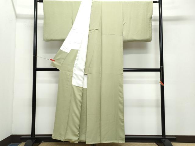 平和屋着物●上質な色無地　利休茶色　正絹　逸品　CABA6013vf