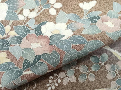 平和屋着物●訪問着 友禅 作家物 流水草花文 暈し染め 三越扱い 正絹 逸品 CABA6039vf