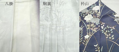 平和屋着物●訪問着　草花文　金彩　鬼しぼ縮緬　正絹　逸品　CABA6070vf