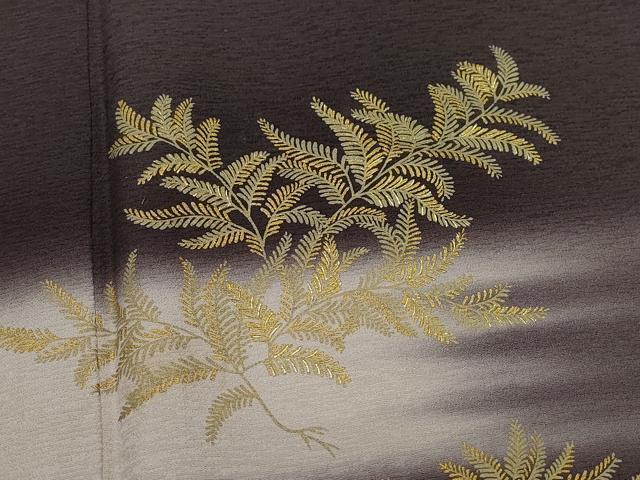 平和屋着物●訪問着 舞葉文 金彩 正絹 逸品 CABA6072vf