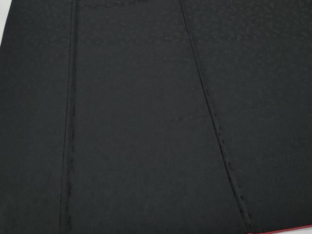 平和屋着物●小振袖　二尺袖　刺繍　舞花文　黒地　金彩　洗える着物　CABA6087vf