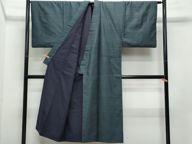 平和屋着物●男性 紬 アンサンブル 霞文 正絹 逸品 CABA6092vf