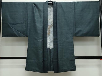 平和屋着物●男性 紬 アンサンブル 霞文 正絹 逸品 CABA6092vf
