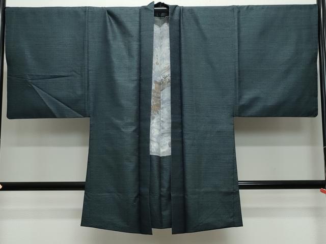 平和屋着物●男性 紬 アンサンブル 霞文 正絹 逸品 CABA6092vf