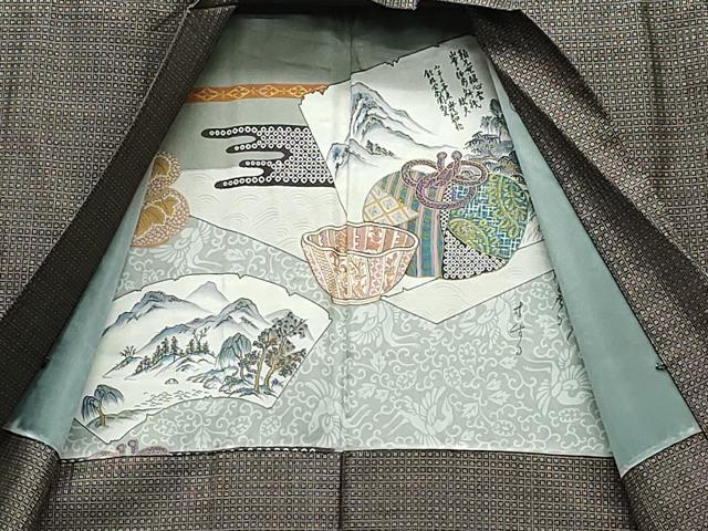 平和屋着物○男性 本場大島紬 アンサンブル 西郷柄 正絹 逸品 CABA6094vf