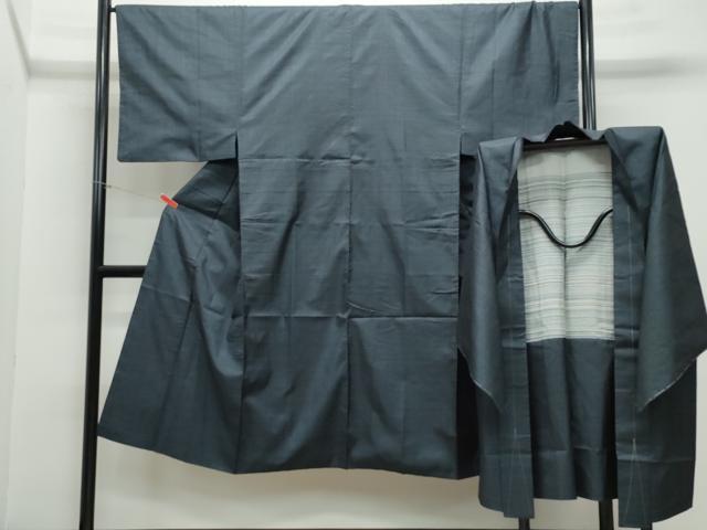 平和屋着物●男性 本場大島紬 アンサンブル 80亀甲 総詰め 正絹 逸品 CABA6111vf