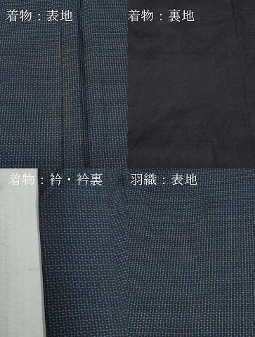 平和屋着物●男性　本場大島紬　アンサンブル　80亀甲　総詰め　正絹　逸品　CABA6113vf
