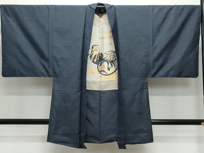 平和屋着物●男性　本場大島紬　アンサンブル　80亀甲　総詰め　正絹　逸品　CABA6113vf