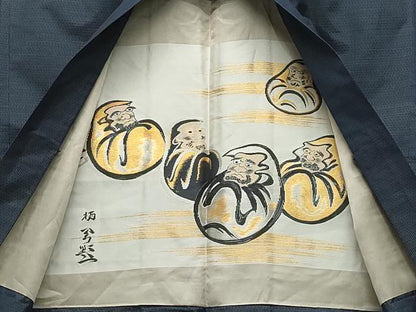 平和屋着物●男性　本場大島紬　アンサンブル　80亀甲　総詰め　正絹　逸品　CABA6113vf