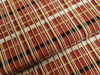 平和屋着物●上質なお召 吉野間道 正絹 逸品 CABA6141yc