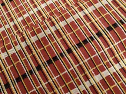 平和屋着物●上質なお召 吉野間道 正絹 逸品 CABA6141yc