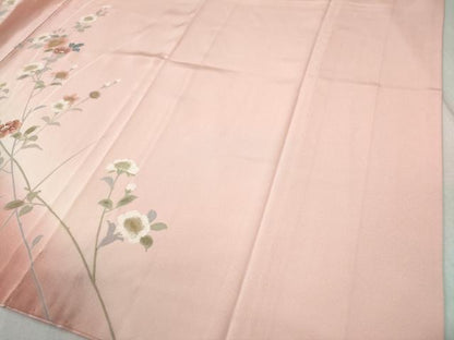 平和屋着物●訪問着　枝花文　暈し染め　金彩　正絹　逸品　CABA6167yc