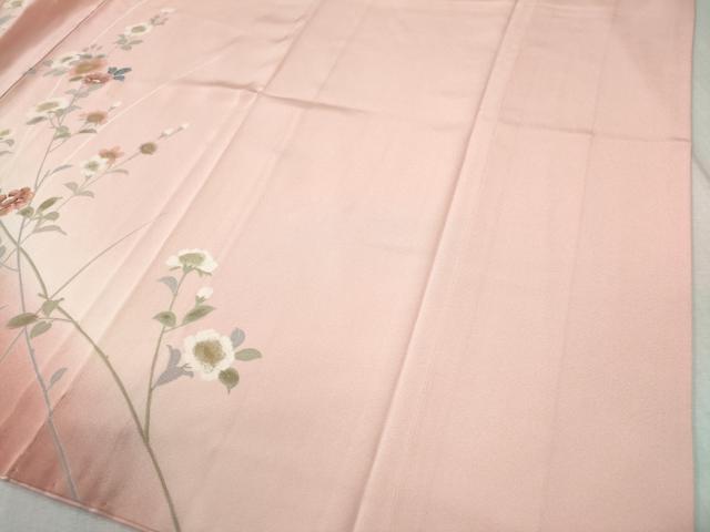 平和屋着物●訪問着　枝花文　暈し染め　金彩　正絹　逸品　CABA6167yc