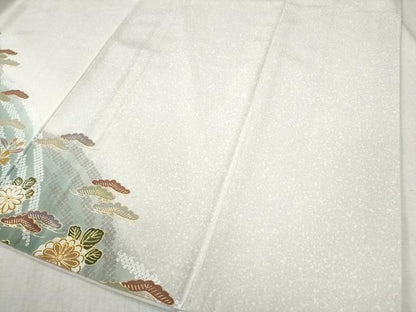 平和屋着物●訪問着 網目草花文 金彩 正絹 逸品 CABA6177yc