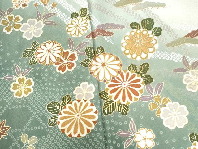 平和屋着物●訪問着 網目草花文 金彩 正絹 逸品 CABA6177yc