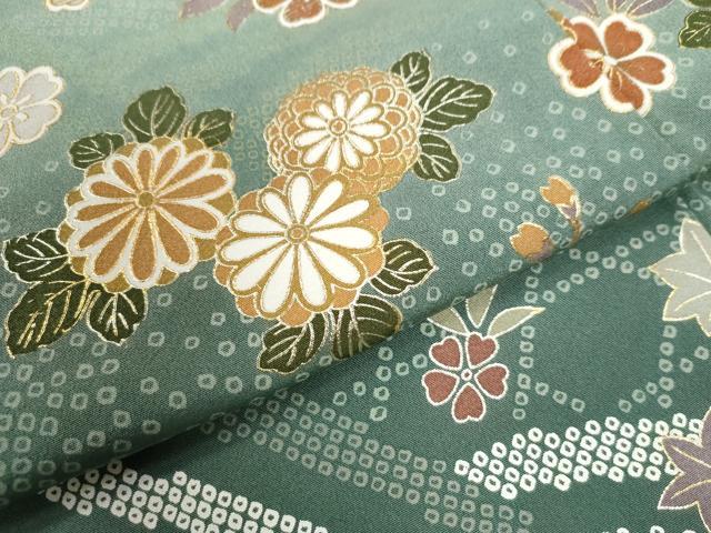 平和屋着物●訪問着 網目草花文 金彩 正絹 逸品 CABA6177yc