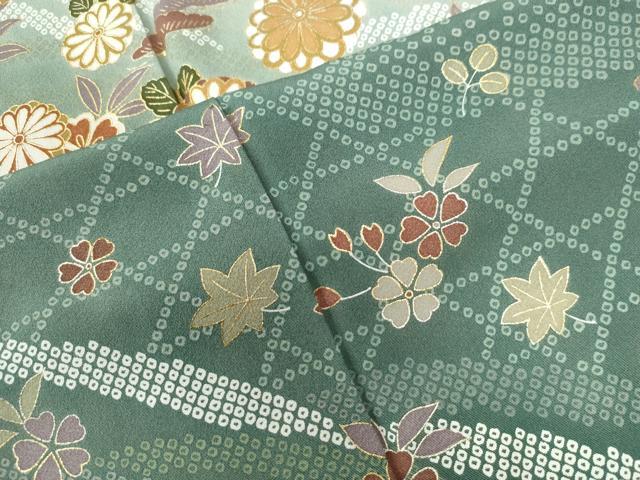 平和屋着物●訪問着 網目草花文 金彩 正絹 逸品 CABA6177yc