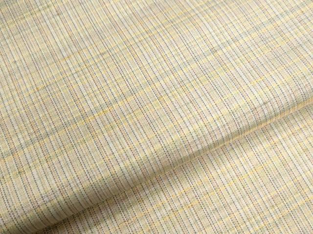 平和屋着物●紅花紬　米沢　格子柄　正絹　逸品　CABA6187yc