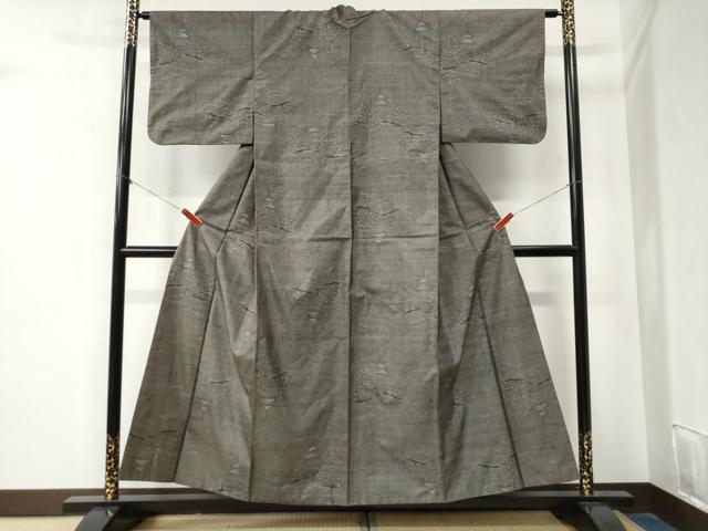 平和屋着物●本場大島紬　9マルキ　京風景文　正絹　逸品　CABA6195yc