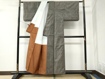 平和屋着物●本場大島紬　9マルキ　京風景文　正絹　逸品　CABA6195yc