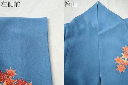 平和屋着物●本加賀友禅作家　鶴見保次　訪問着　竜田川草花文　薄花色　三越扱い　正絹　逸品　CABA6203yc